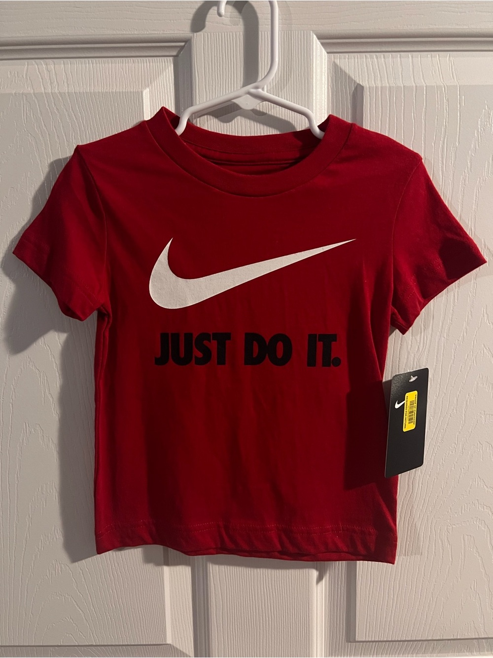 NWT Nike Kids' Red 'Just Do It' Short Sleeve Tee